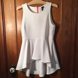 Women’s peplum neoprene tank